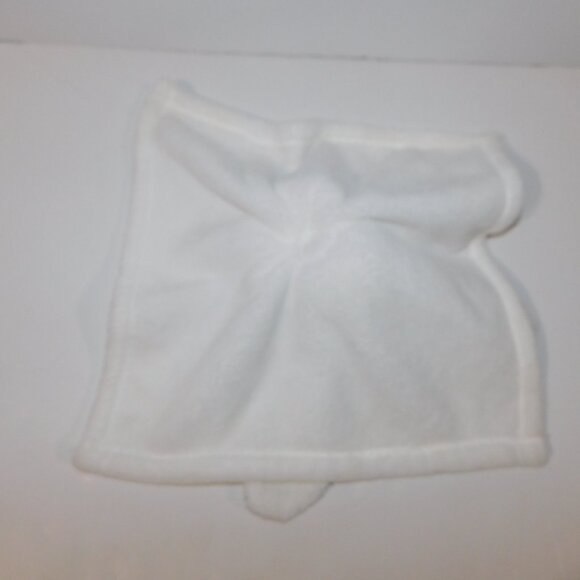 Blankets & Beyond White Bunny Gray ears Plush Security Blanket Baby Lovey Nunu - Picture 6 of 6